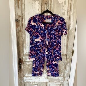 The Cat’s Pajamas Mythical Forest Print Pajama Set - S - super soft!